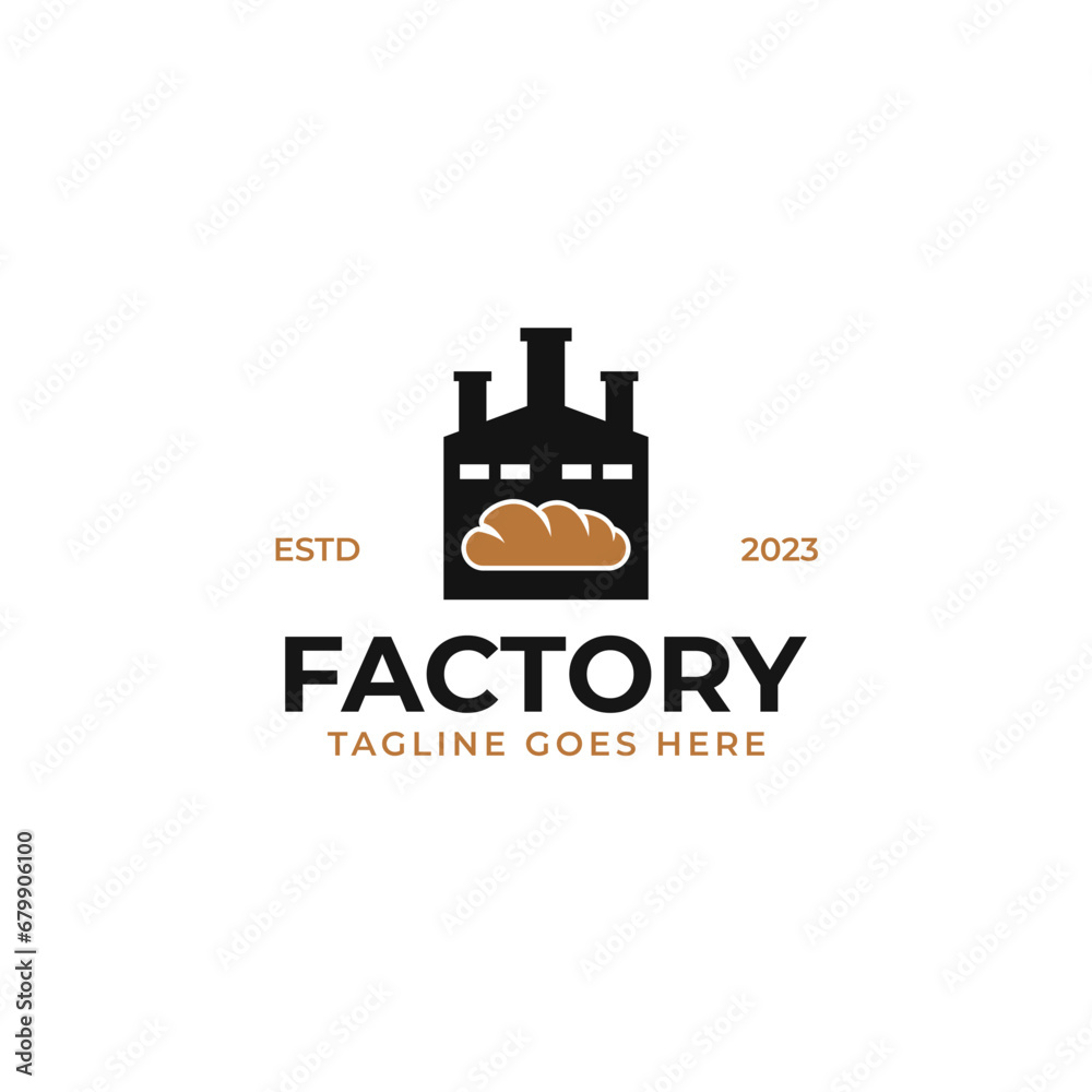Bake Factory Logo Design Concept Vector Illustration Symbol Icon