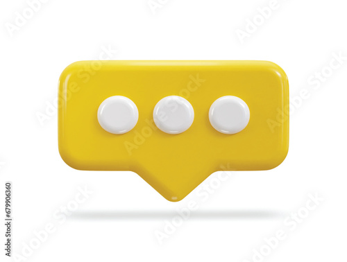 3d speech bubble cheating icon