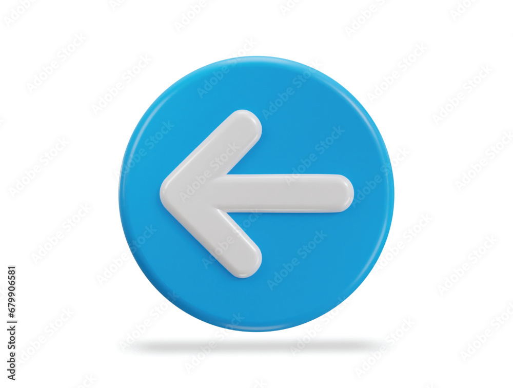 left arrow icon with circle button 3d vector illustration left arrow icon with circle button 3d vector illustration