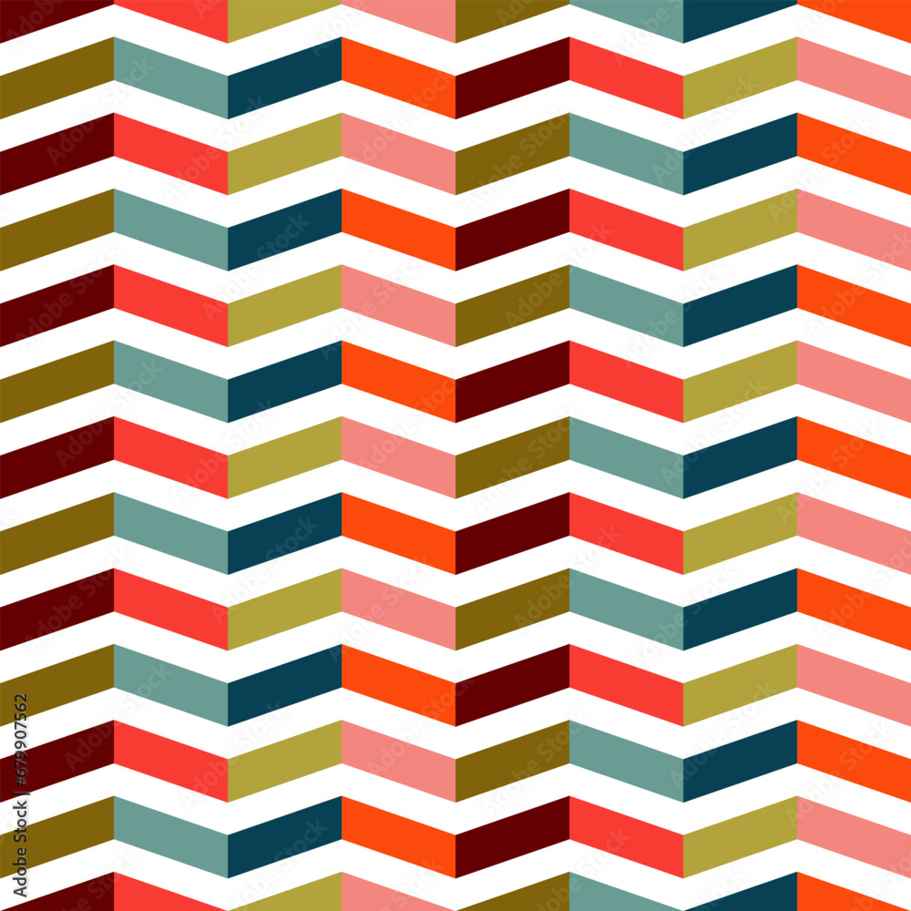 Retro geometric seamless pattern vector image Retro geometric seamless pattern vector image