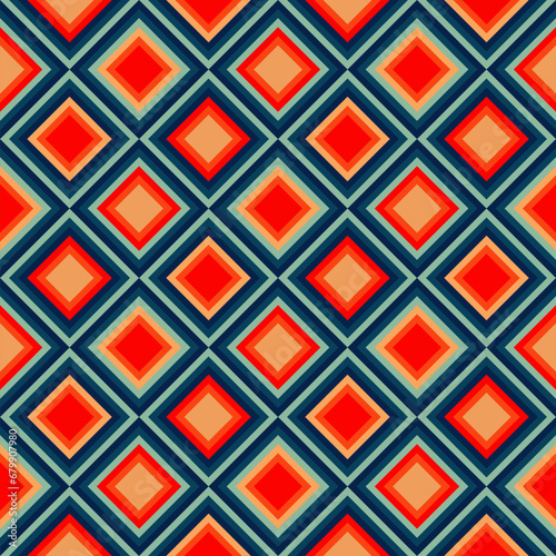 Retro geometric seamless pattern vector image