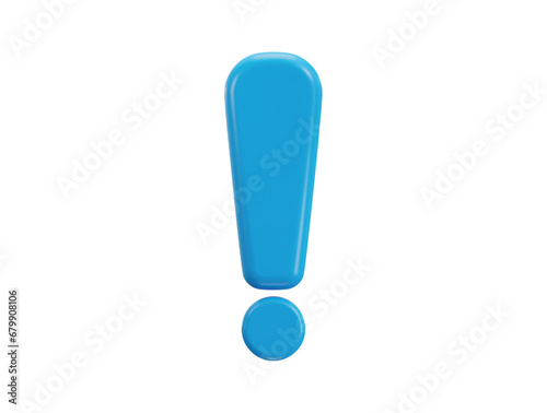 3d exclamation mark warning symbol icon vector icon