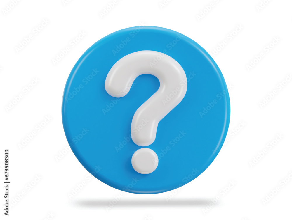 3d question mark vector icon illustration 3d question mark vector icon illustration