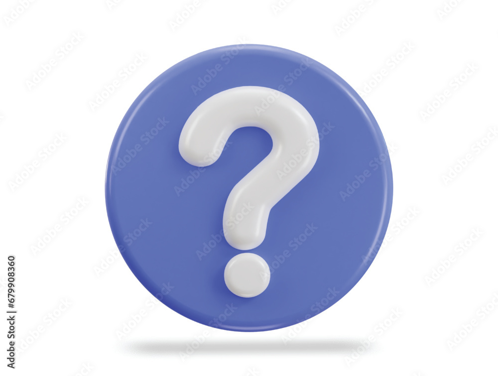 3d question mark vector icon illustration 3d question mark vector icon illustration