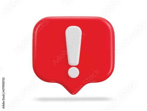3d danger or emergency notifications alert on rescue warning icon