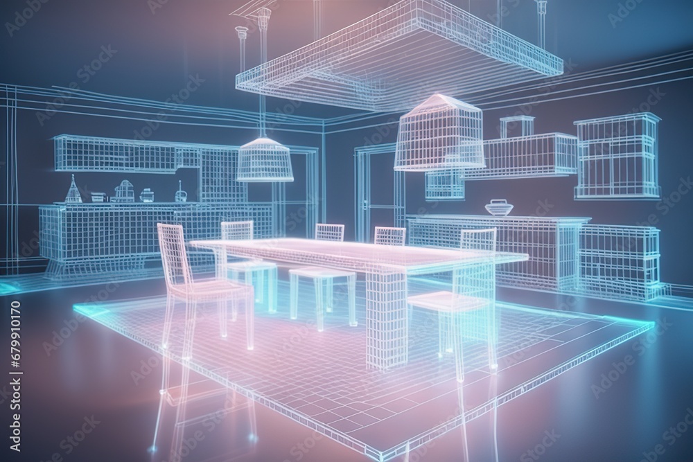 architecture and interior virtual reality a hologram of a house and design on his hand Real Estate project. Hologram Concept Simulation.AI Generated architecture and interior virtual reality a hologram of a house and design on his hand Real Estate project. Hologram Concept Simulation.AI Generated