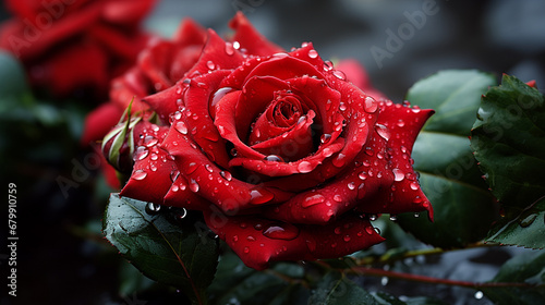 red rose in the garden