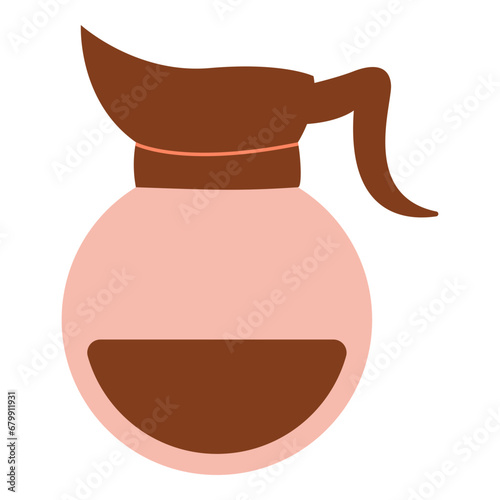 Coffee decanter coffee element. Vector illustration with coffee theme and flat vector style.