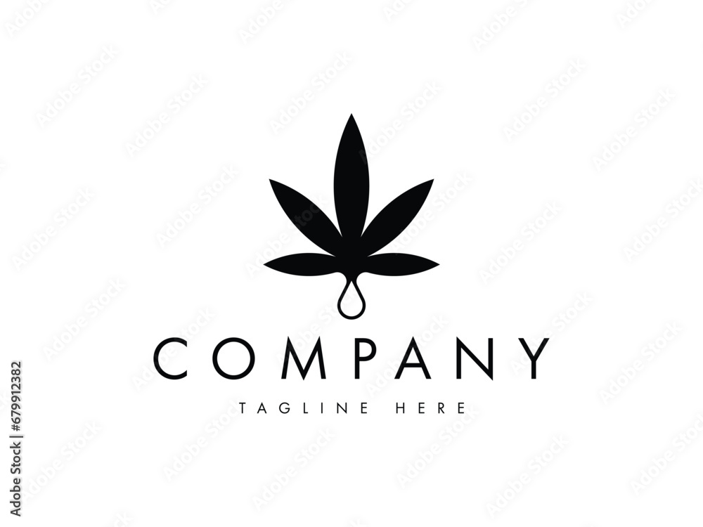 cannabis oil drop CBD logo design cannabis oil drop CBD logo design
