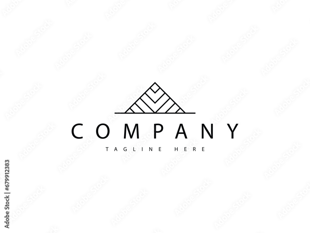 minimal pyramid triangle line logo design minimal pyramid triangle line logo design