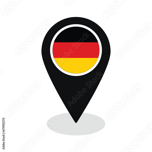 Flag of Germany flag on map pinpoint icon isolated black color Free Download Flag of Germany flag on map pinpoint icon isolated black color - GFXLoad