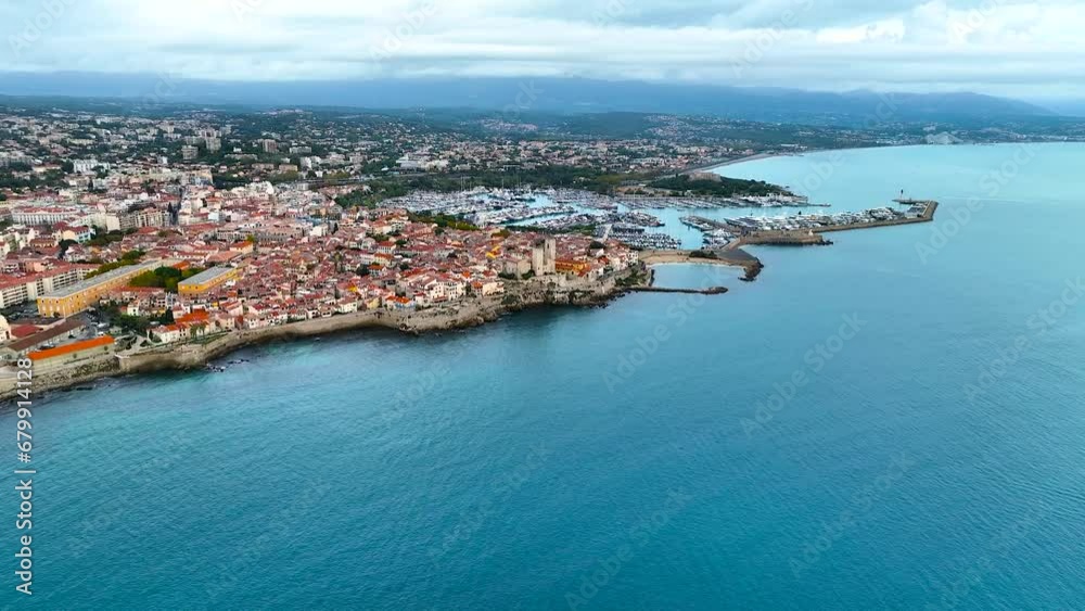 Aerial view of Antibes, a resort town between Cannes and Nice on the French Riviera Aerial view of Antibes, a resort town between Cannes and Nice on the French Riviera
