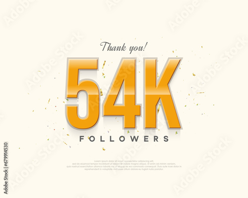 Simple design thank you 54k followers, with a light shiny design.
