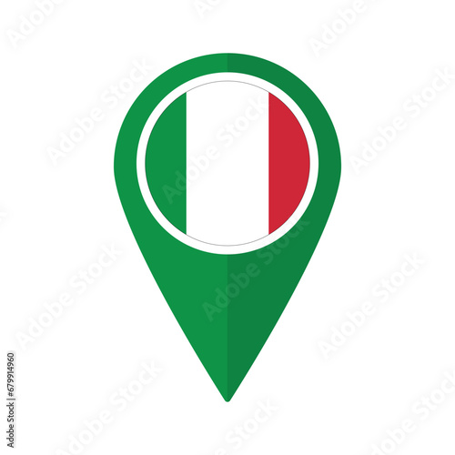 Flag of Italy flag on map pinpoint icon isolated green color Free Download Flag of Italy flag on map pinpoint icon isolated green color - GFXLoad