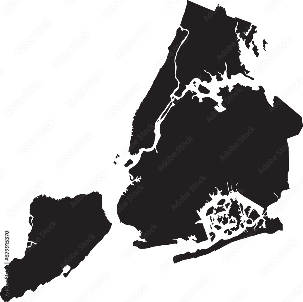 Black Flat Vector Administrative Map Of NEW YORK CITY UNITED STATES black-flat-vector-administrative-map-of-new-york-city-united-states