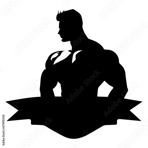 Gym Logo Vector Illustration silhouette black color, bodyflex gym vector silhouette