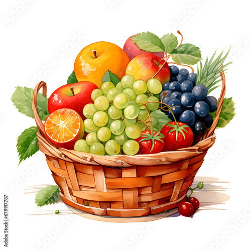 Mix Fruits  watercolor illustrations