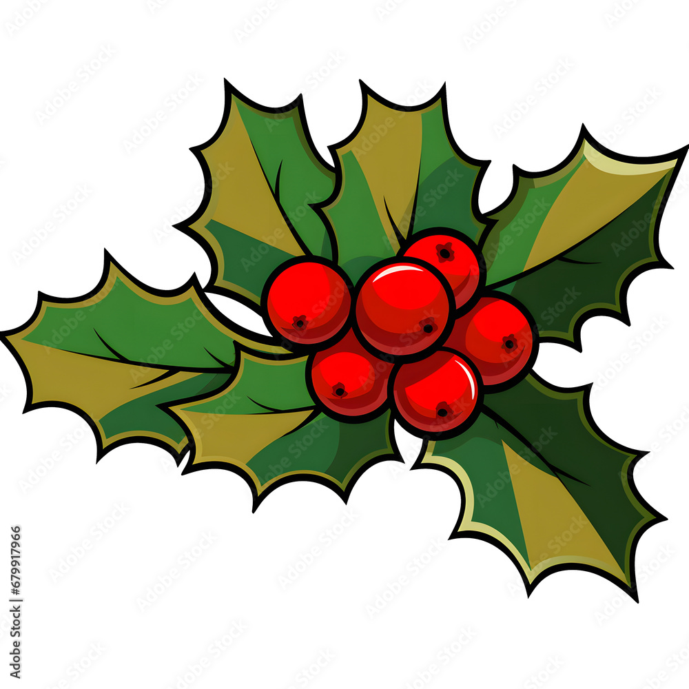 Φωτογραφία clipart of Holly, christmas clipart, x-mas, holiday celebration, festive clipart