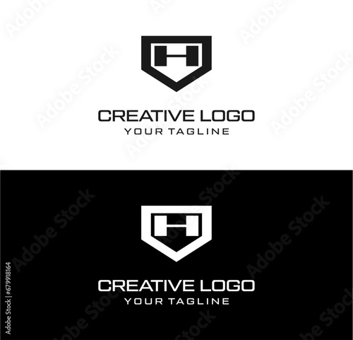 creative letter logo h desain vektor