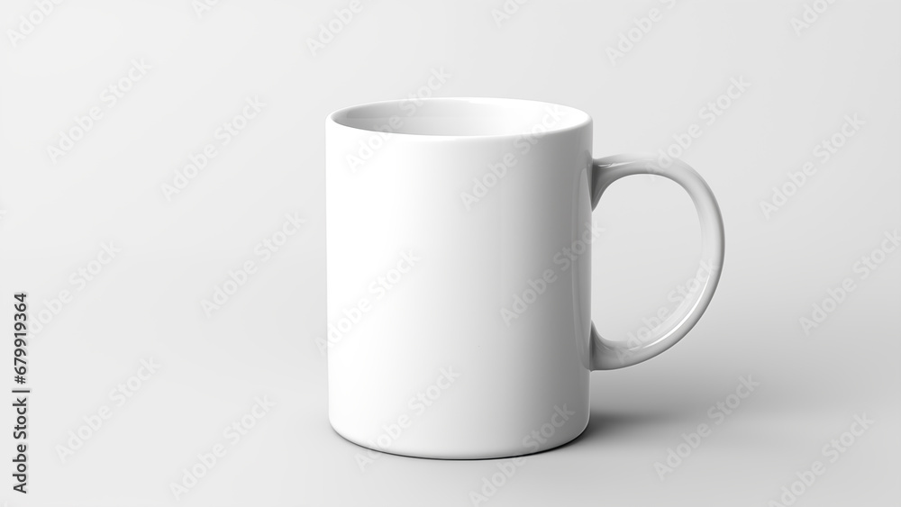 A blank white cup taken in a studio, 8K A blank white cup taken in a studio, 8K