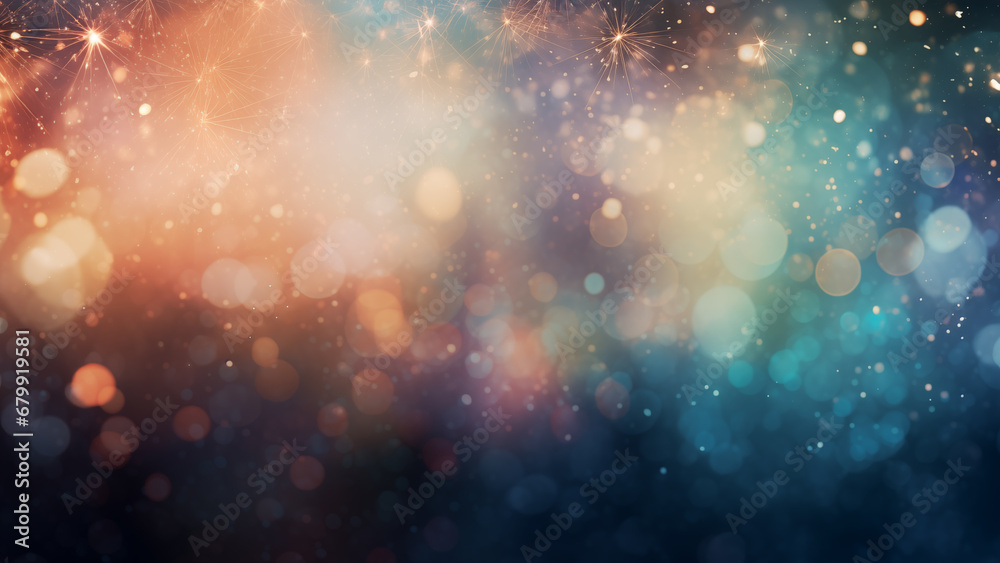 Gorgeous image of fireworks launched among the stars in the night sky, for wallpaper, 8K Gorgeous image of fireworks launched among the stars in the night sky, for wallpaper, 8K