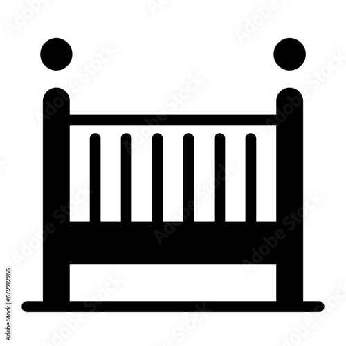 baby bed Solid icon
