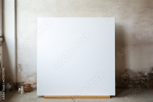 Blank white painting canvas