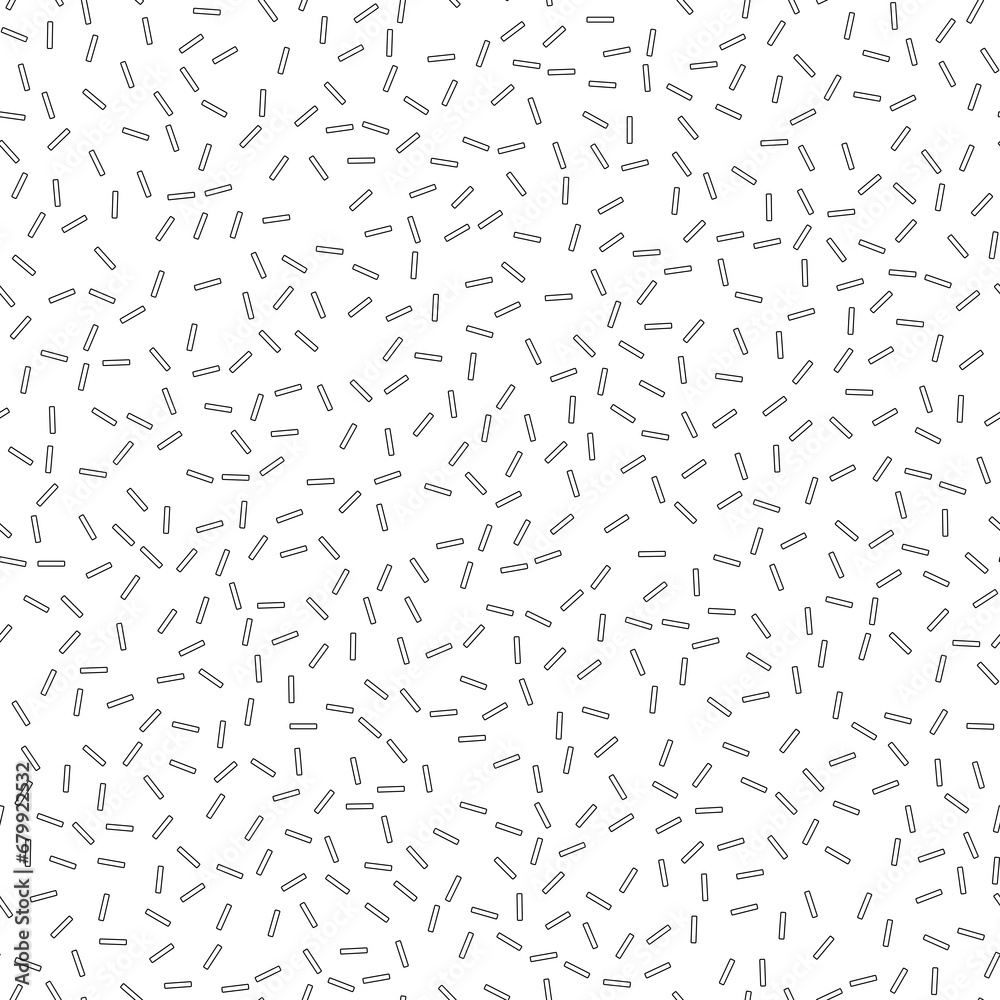 Seamless background with random black elements. Abstract black and white ornament. Seamles abstract pattern