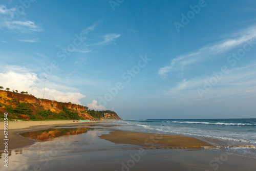 Varkala beach on sunset. Kerala  India