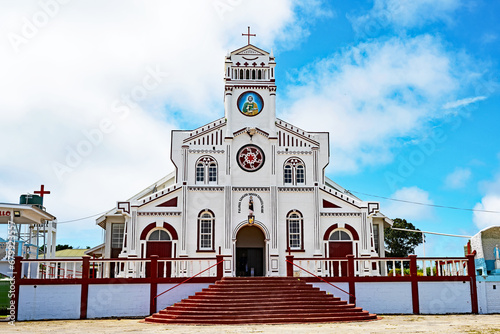 St Joseph's Cathedral and the largest church in Neiafu, the second-largest town in Tonga with a population of around 6,000. photo
