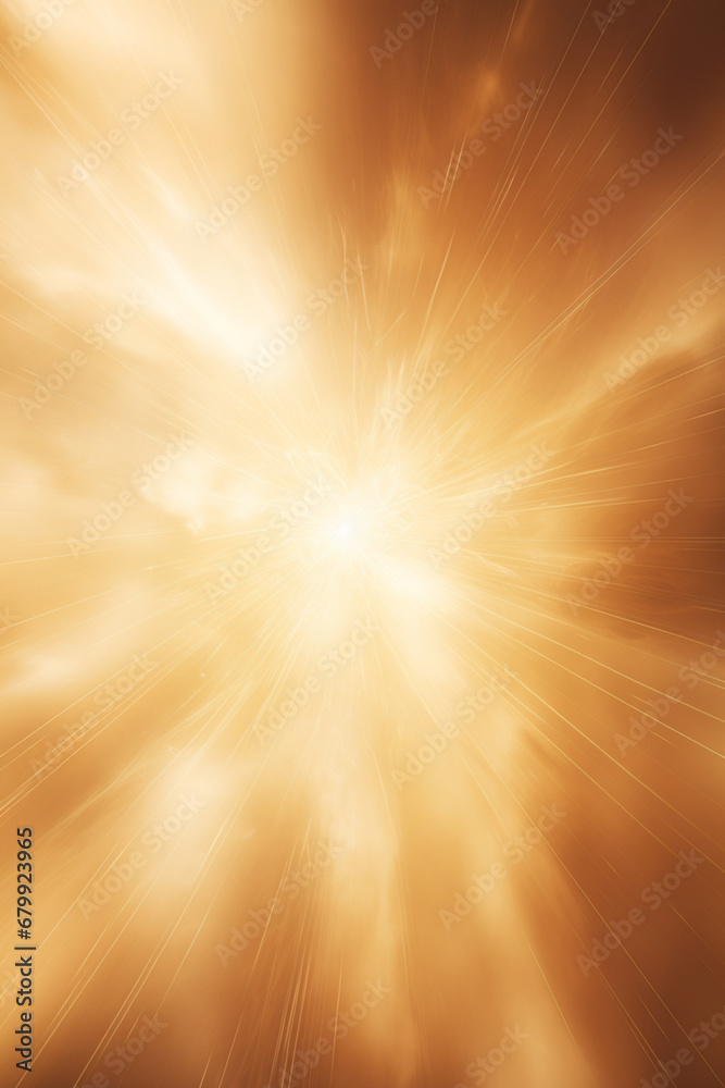 Obraz premium Witness the captivating spectacle of brilliant burst of light against backdrop of golden sunbeams, creating radiant explosion that exudes positivity and dynamic energy. Generative AI.