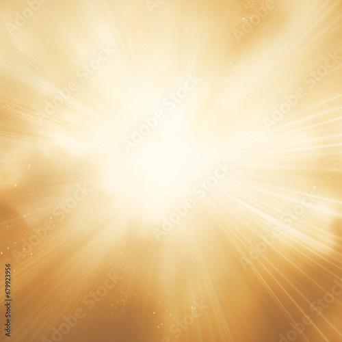 Witness the captivating spectacle of brilliant burst of light against backdrop of golden sunbeams, creating radiant explosion that exudes positivity and dynamic energy. Generative AI.