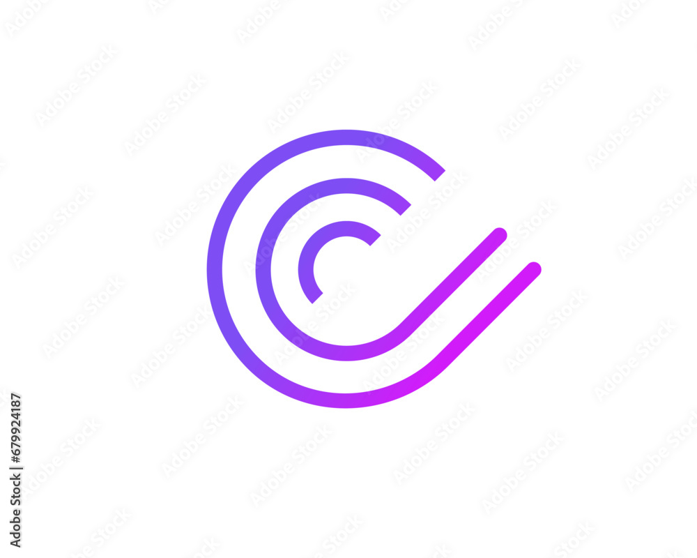 C with WIFI business logo for company brand style guide C with WIFI business logo for company brand style guide
