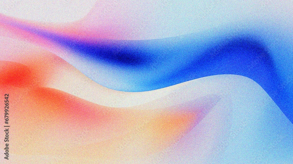 pink blue orange wavy gradient background with grain and noise texture ...
