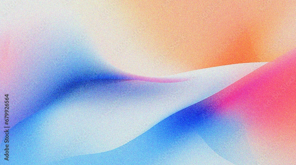 pink blue orange wavy gradient background with grain and noise texture ...