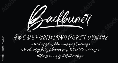 Font Script Brush Texture Calligraphy Font Type lettering handwritten photo