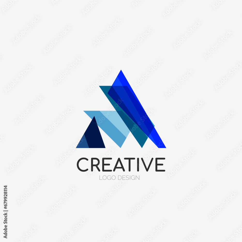 Triangle abstract logo, business emblem icon Triangle abstract logo, business emblem icon