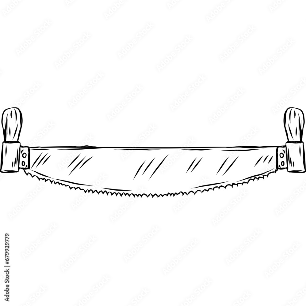 Fototapeta premium saw handdrawn