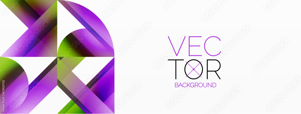 Vibrant color triangles and circles on white background intertwine to create captivating and harmoniously balanced composition for digital designs, presentations, website banners, social media posts Vibrant color triangles and circles on white background intertwine to create captivating and harmoniously balanced composition for digital designs, presentations, website banners, social media posts