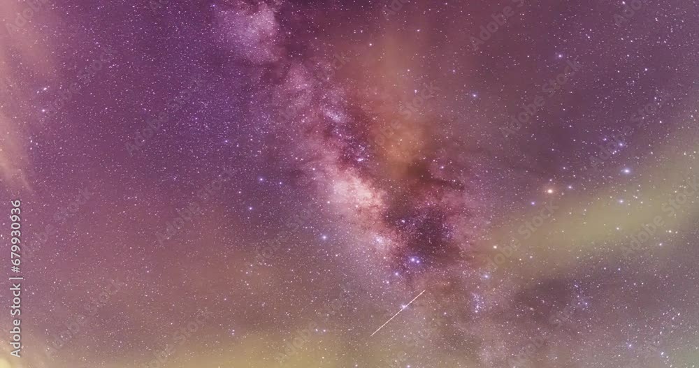 Time lapse Milky way galaxy stars,Star Time Lapse, Milky Way Galaxy Moving Across the Night Sky,Dark sky in beautiful starry night time, Milky Way Galaxy. 4K High quality.Amazing night sky 60fps