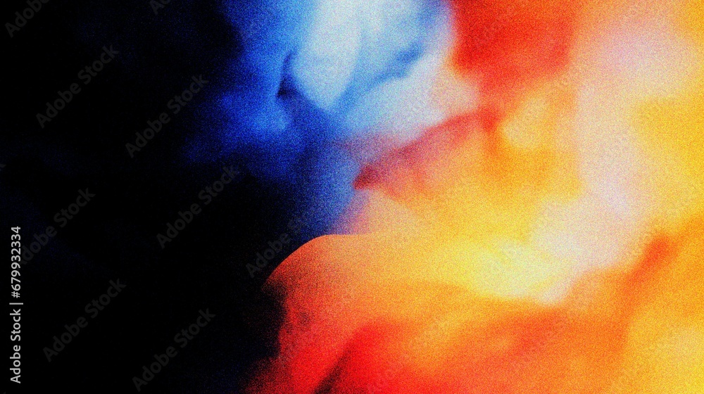blue orange abstract flame wavy gradient background with grain and noise texture blue orange abstract flame wavy gradient background with grain and noise texture