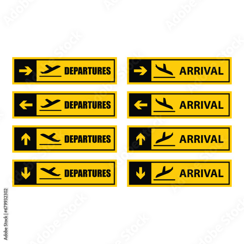 airport sign for graphic and web design