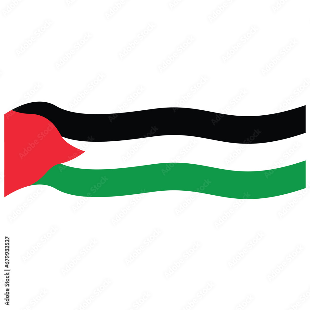 Naklejka premium Free vector flat design Palestine national emblems