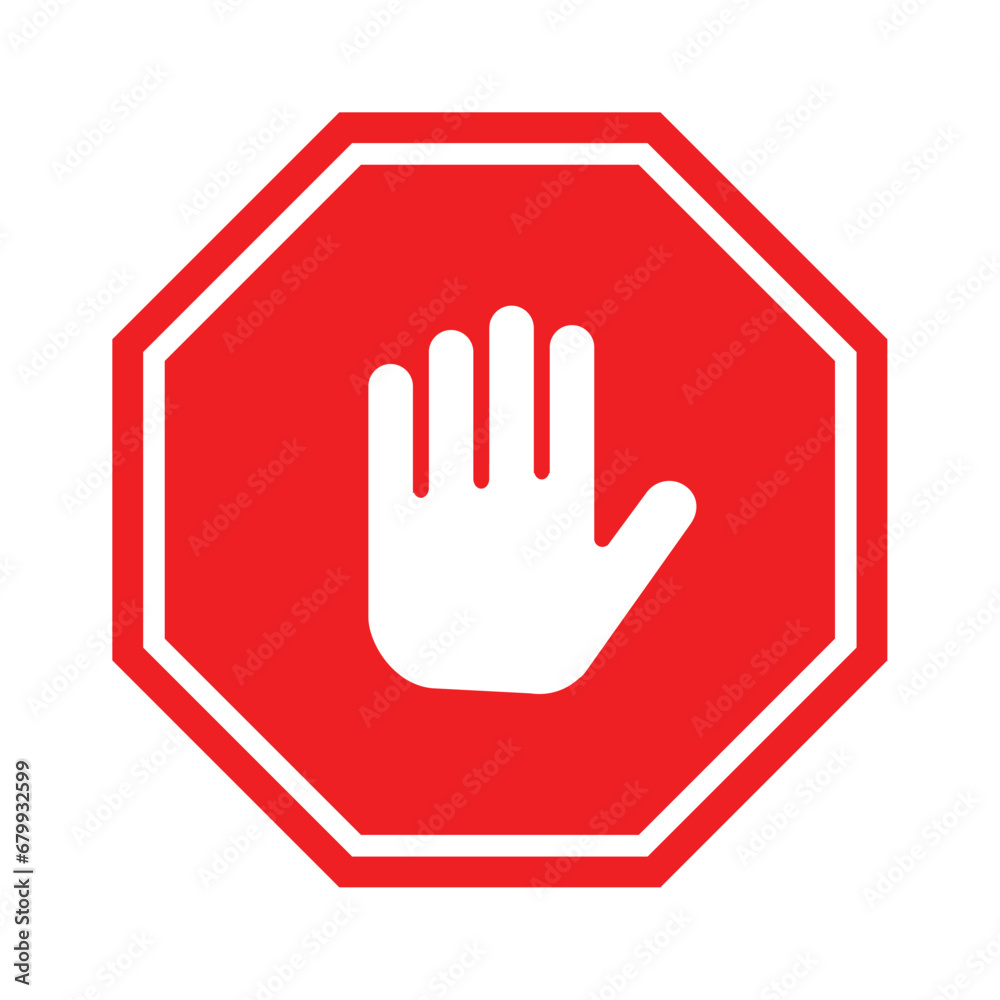 stop sign vector logo template stop sign vector logo template