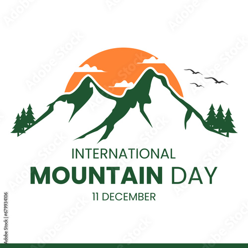 Mountain minimalist logo vector design illustration good for international mountain day