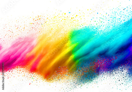 飛び散るカラフルインク　抽象的な背景