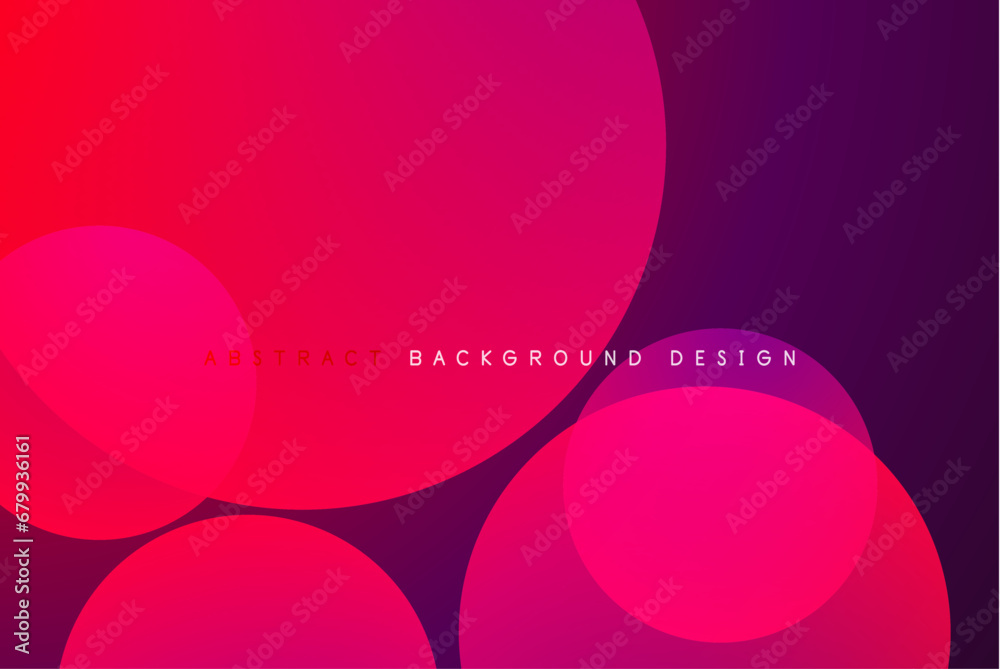 Obraz premium Abstract tech circles vector background, technology digital bubbles