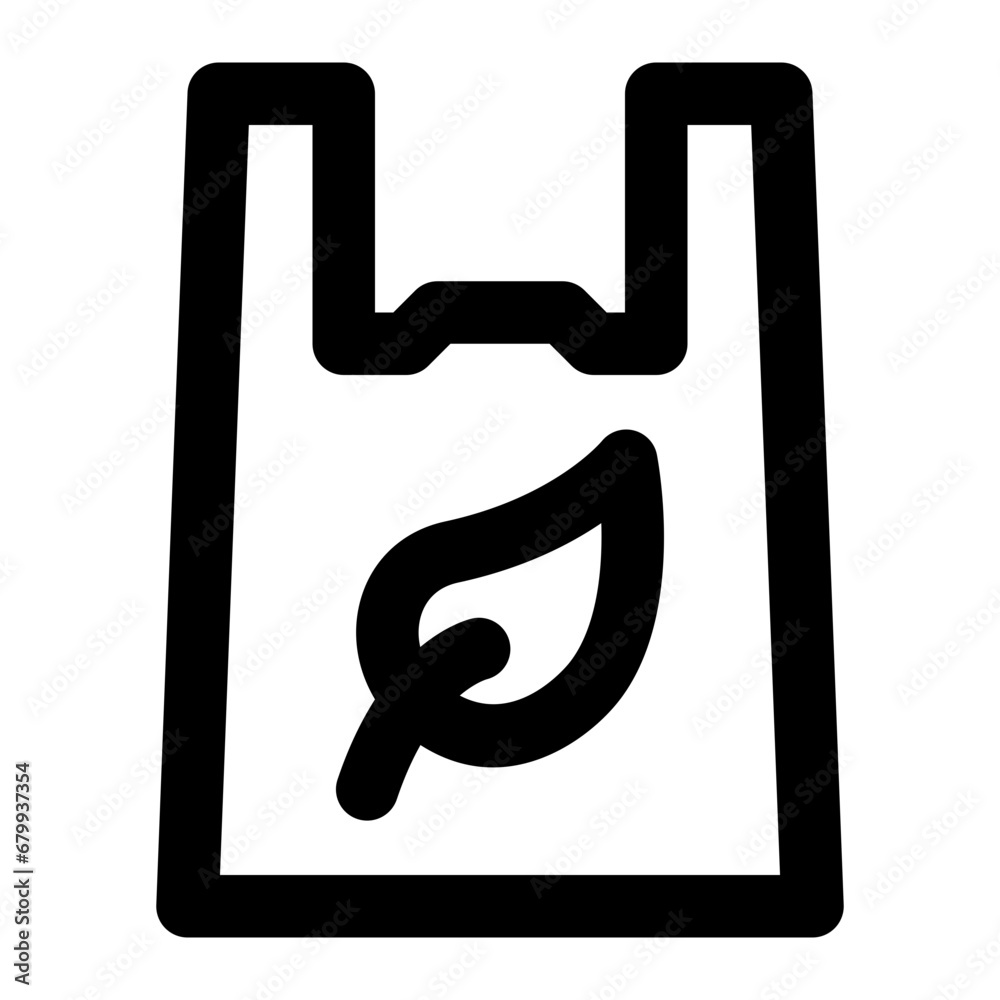 Biodegradable plastic icon with outline style. Biodegradable plastic icon with outline style.