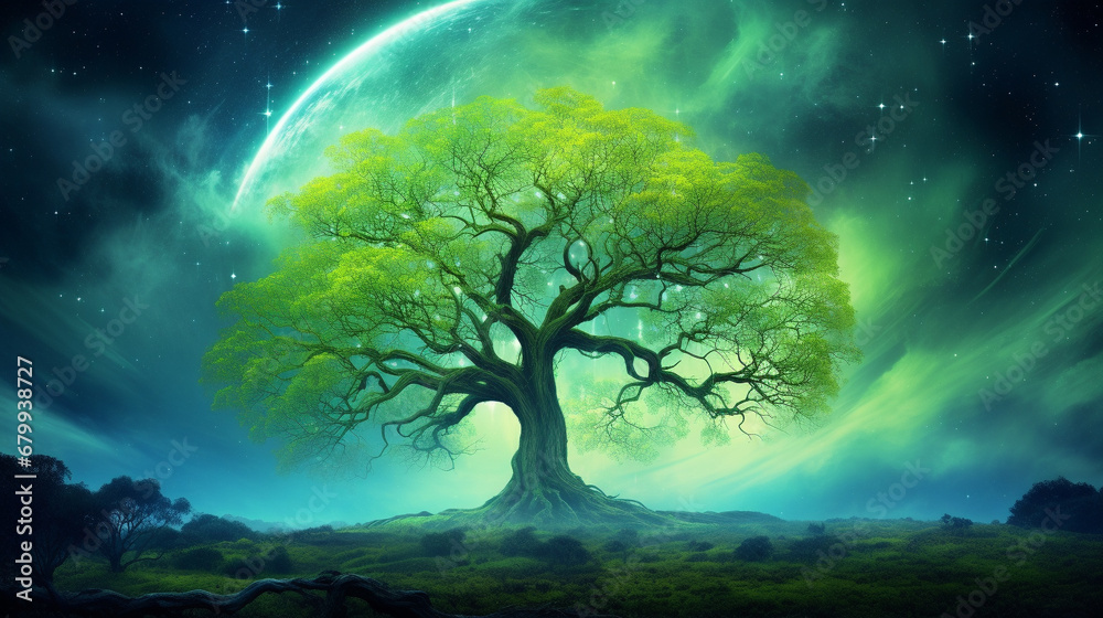 tree in the night HD 8K wallpaper Stock Photographic Image tree in the night HD 8K wallpaper Stock Photographic Image
