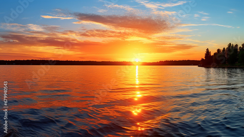 sunset over the sea HD 8K wallpaper Stock Photographic Image 